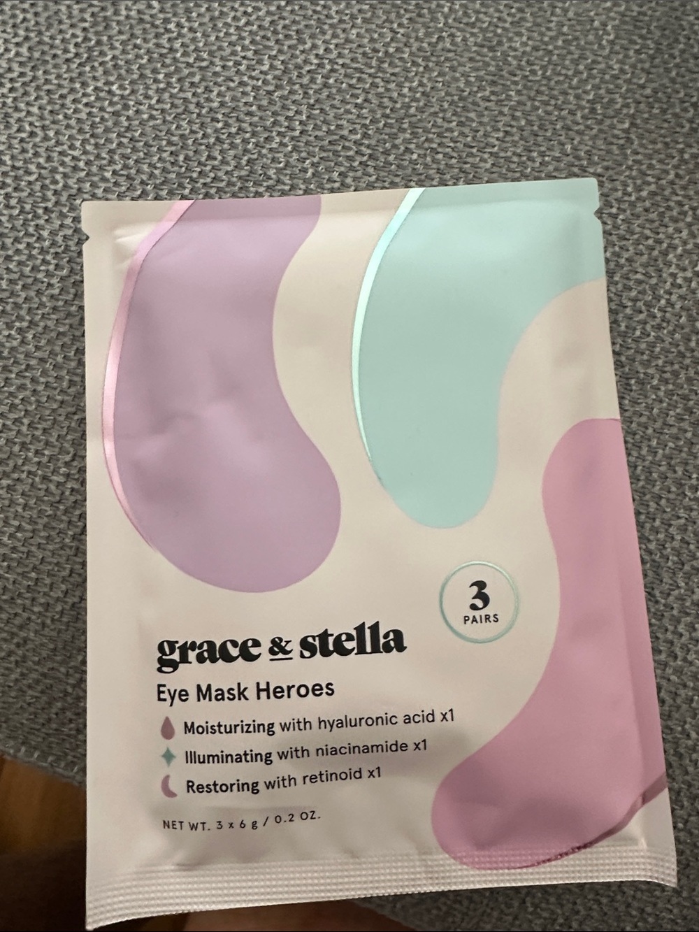 grace & stella Pastel Pink & Mint Eye Mask Heroes